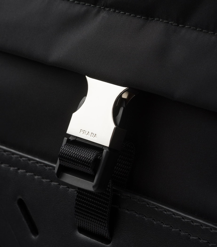 Leather and Renylon Travel Tote Bag F0002 Image 9
