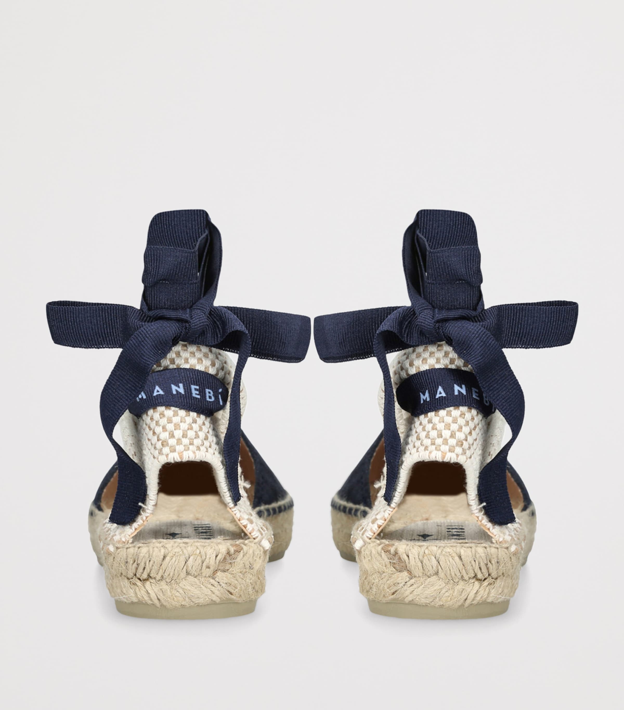 Canvas Hamptons Ankle-Strap Espadrilles NAVY Image 2