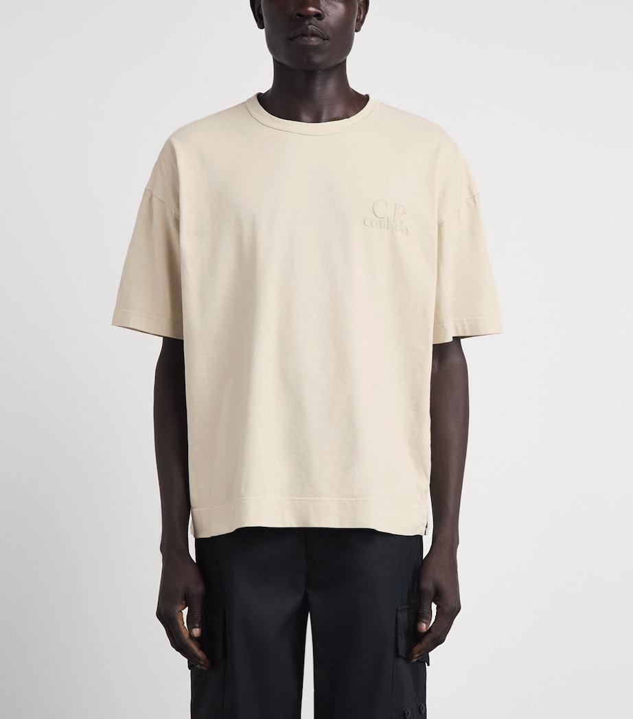 C.P. Company Mens Cotton Embroidered Logo T-Shirt Image 4