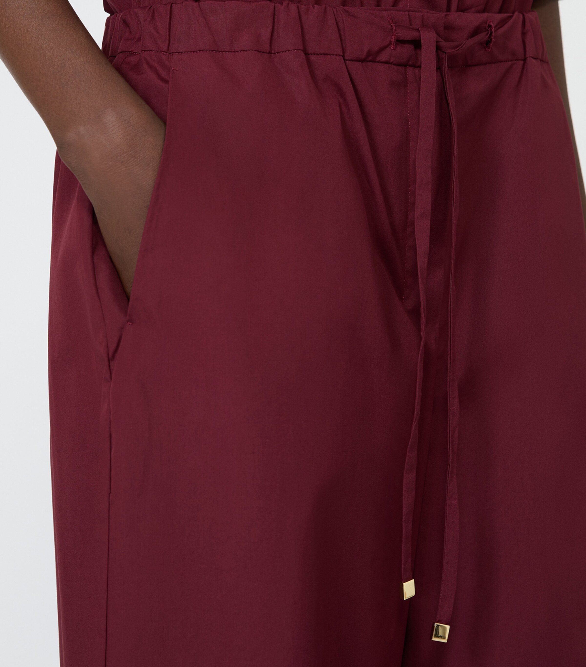 Max Mara Womens Drawstring Wide-Leg Trousers Ruby Image 5