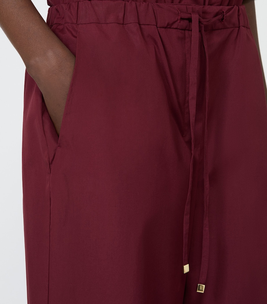 Max Mara Womens Drawstring Wide-Leg Trousers Ruby Image 5
