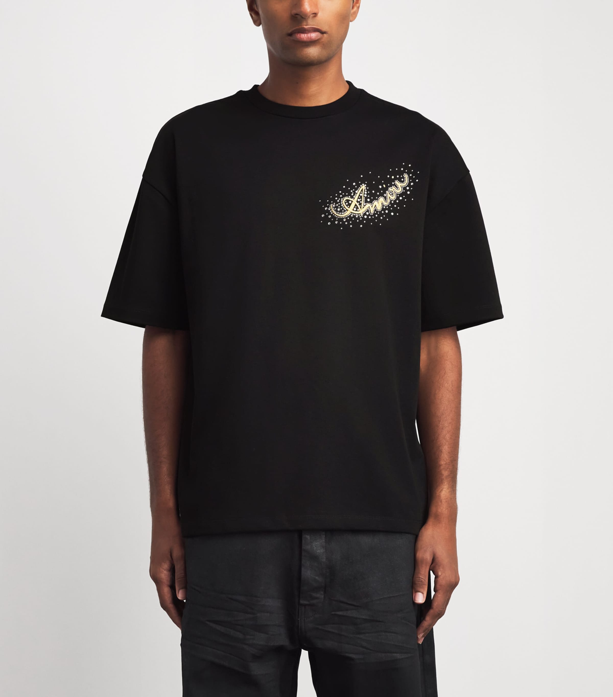 AMIRI Black Cotton Eagle T-Shirt | Harrods UK