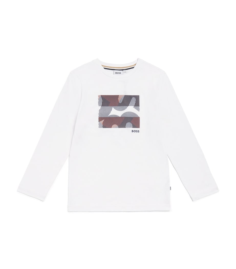 BOSS Kidswear Graphic Long-Sleeve T-Shirt (4-16 Years) White Image 1