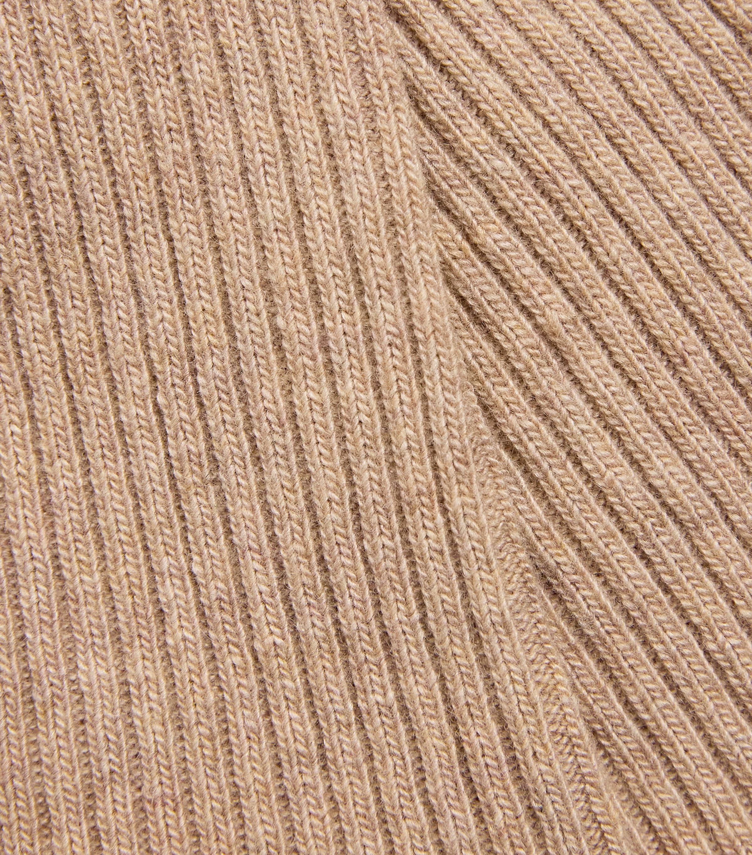 Falke Womens Wool-Cashmere-Blend Cosy Boot Socks Beige Mel Image 2