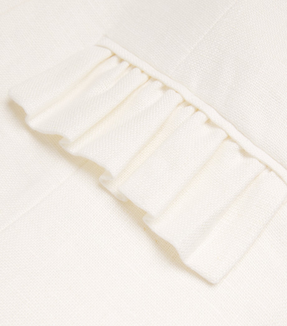 Linen Matilda Tailored Top CREAM Image 5