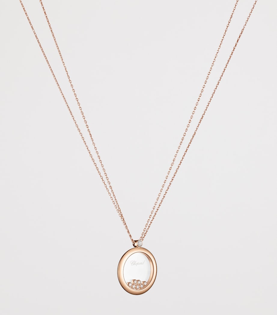 Rose Gold and Diamond Happy Diamonds Icons Pendant Necklace 18K ROSE GOLD Image 2
