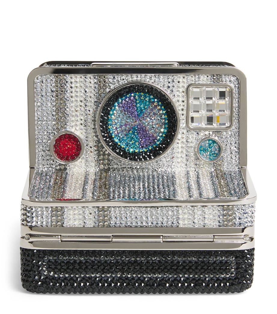 Crystal-Embellished Image Clutch Bag SJTMT SILVER JET MLT Image 1