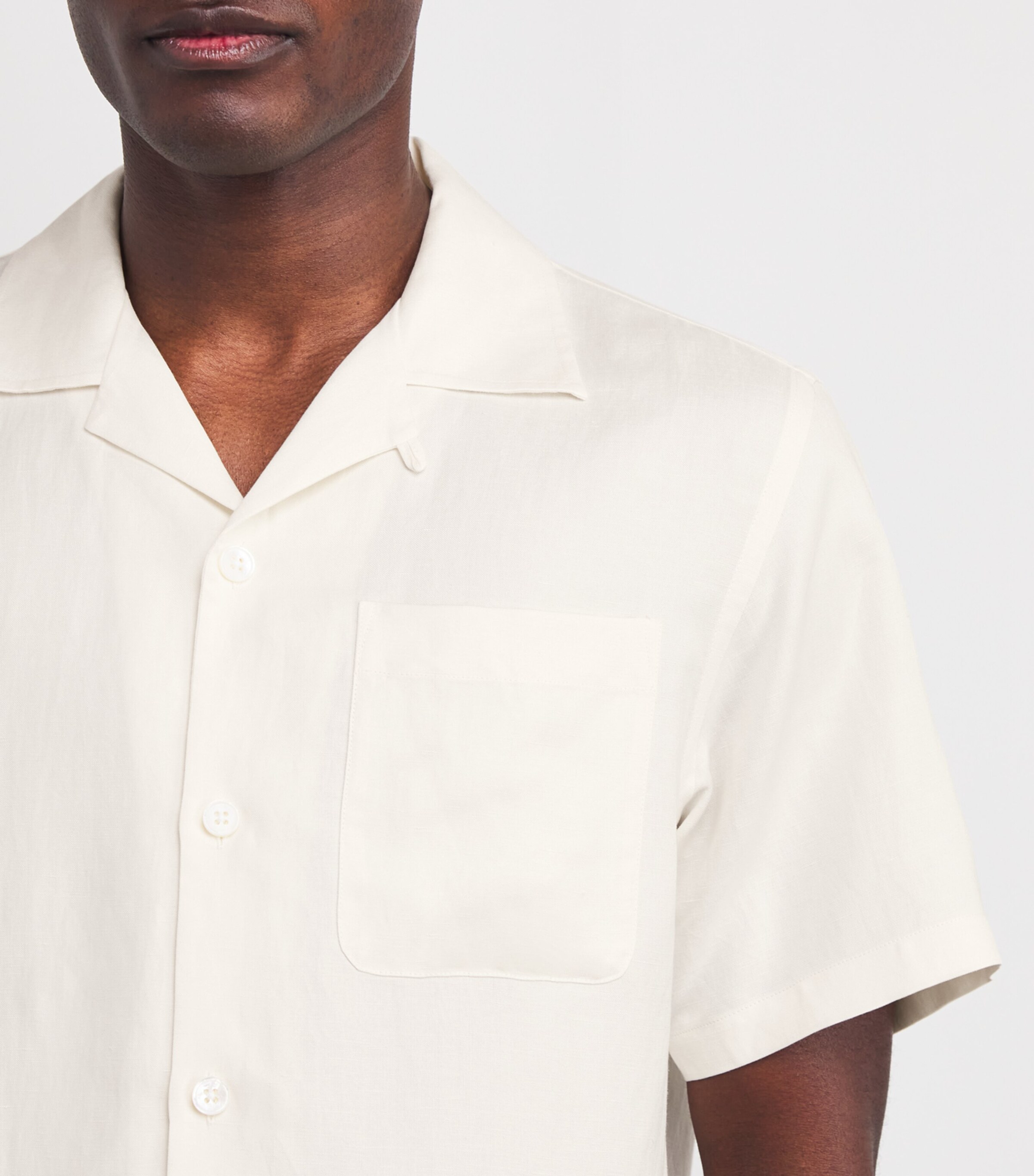 Ralph Lauren Purple Label Ivory x Wimbledon Silk-Linen Shirt