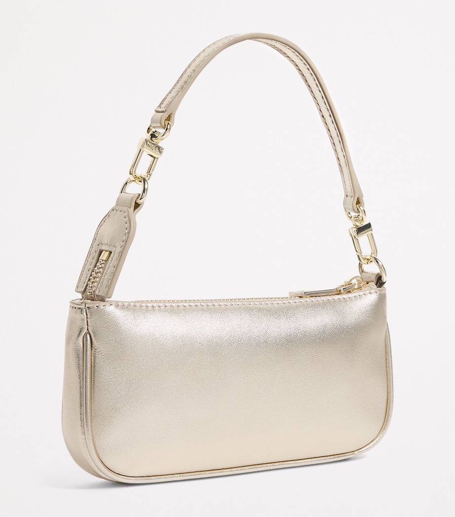 Maje Leather Sarah Shoulder Bag Gold Image 3