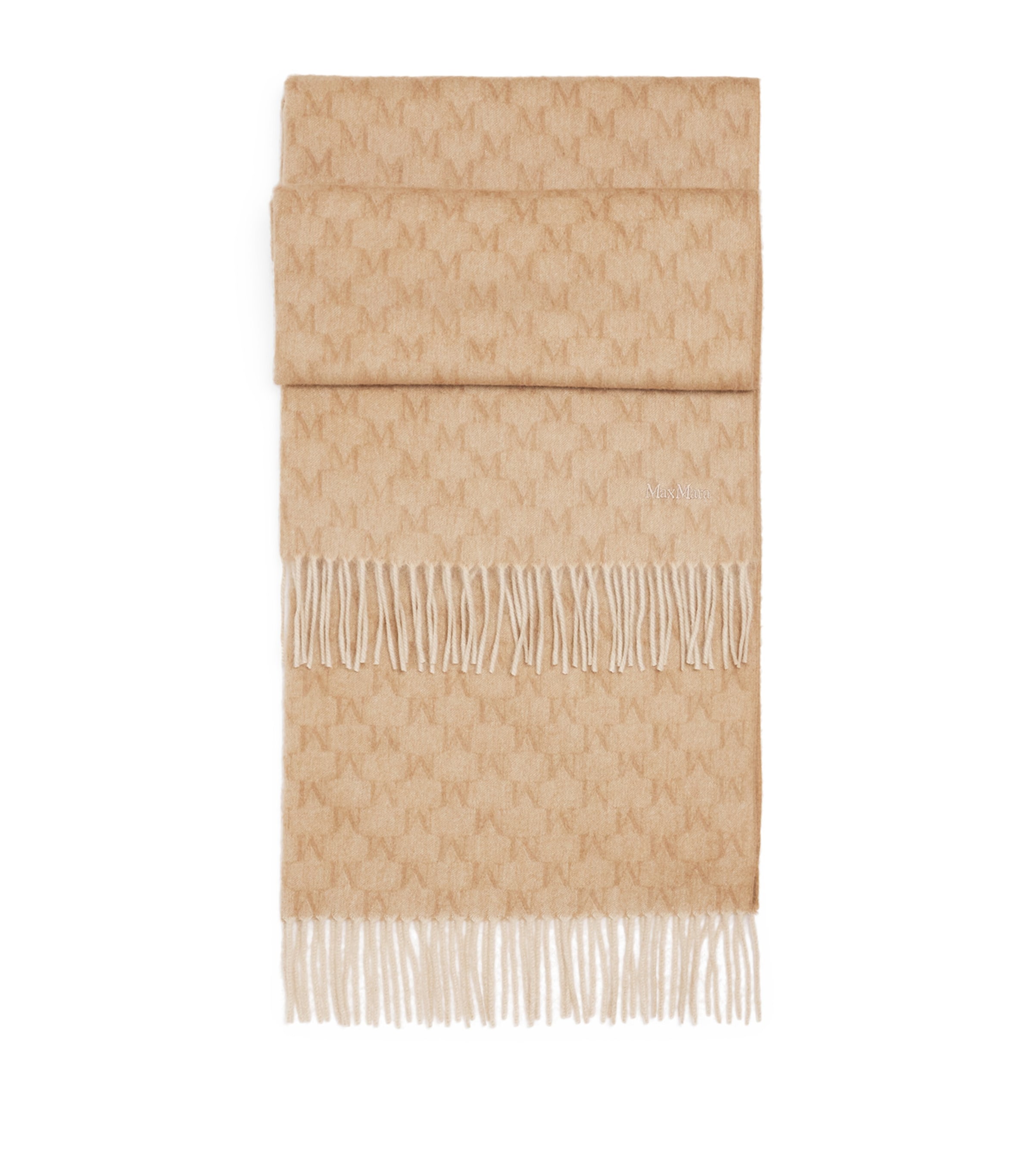 Cashmere Monogram Scarf BEIGE GOLDEN Image 1