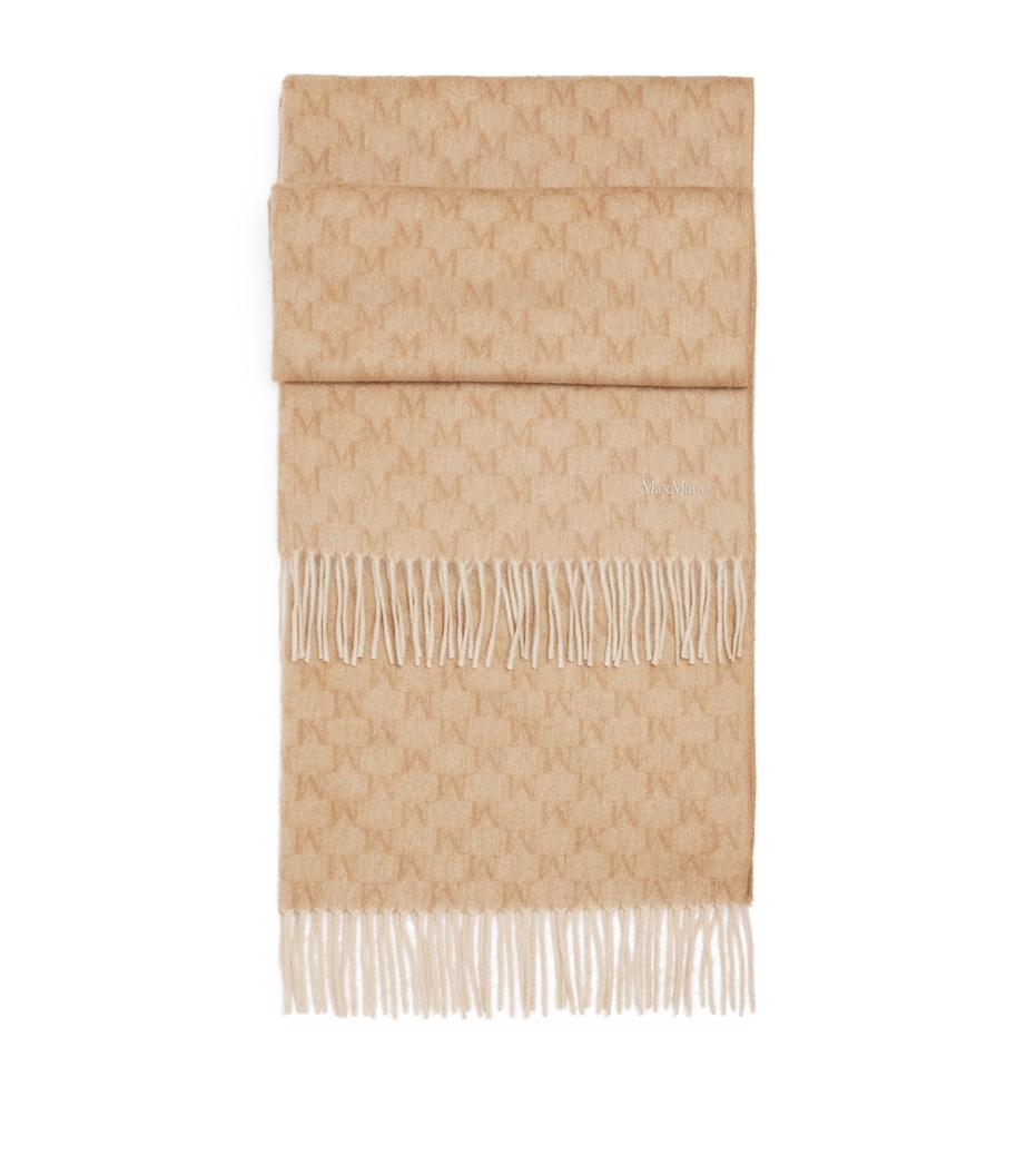 Cashmere Monogram Scarf BEIGE GOLDEN Image 1
