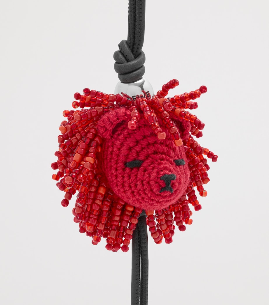 LOEWE Lion Head Charm Red Image 2