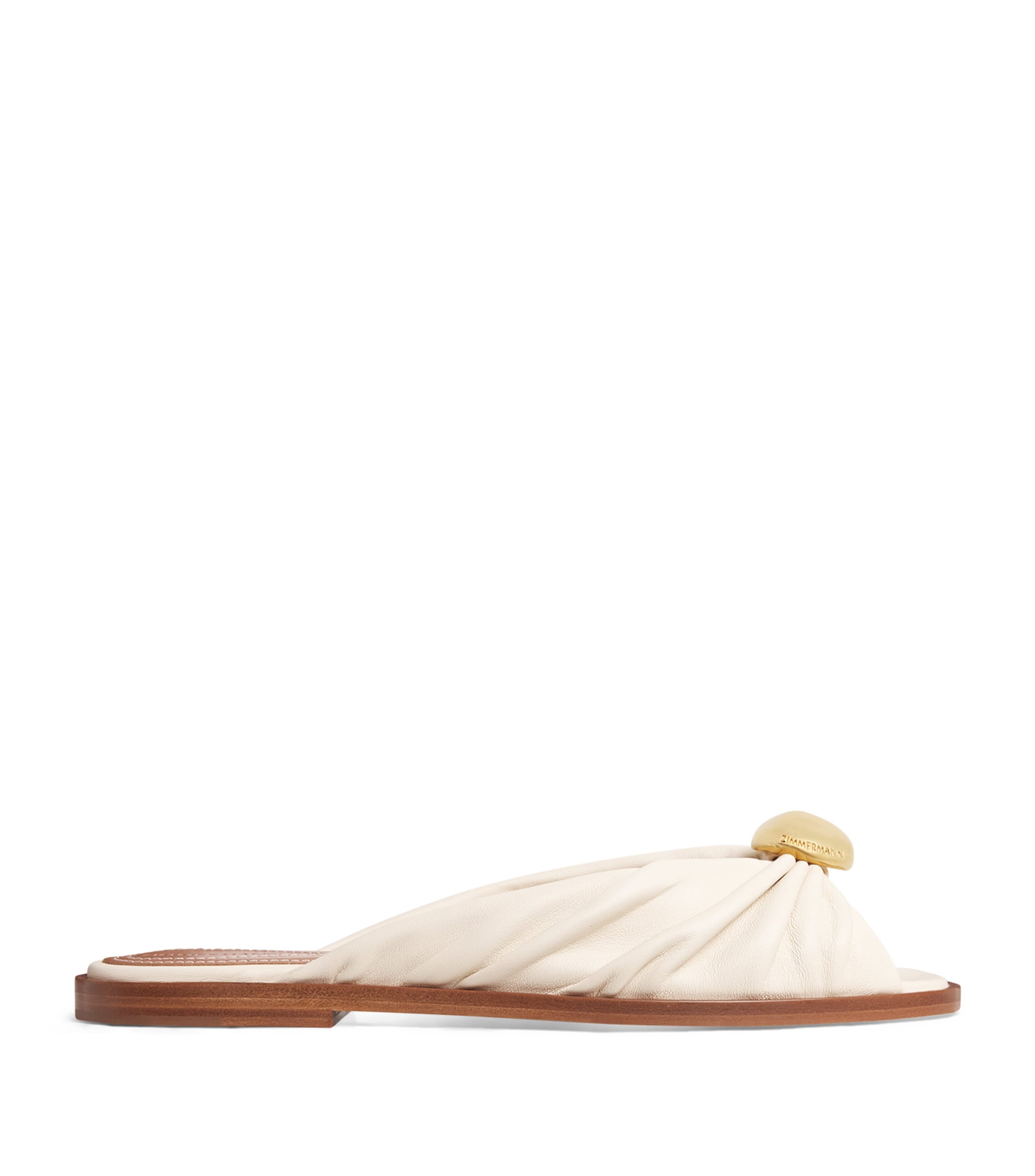 ZIMMERMANN LEATHER GLEAM SLIDES