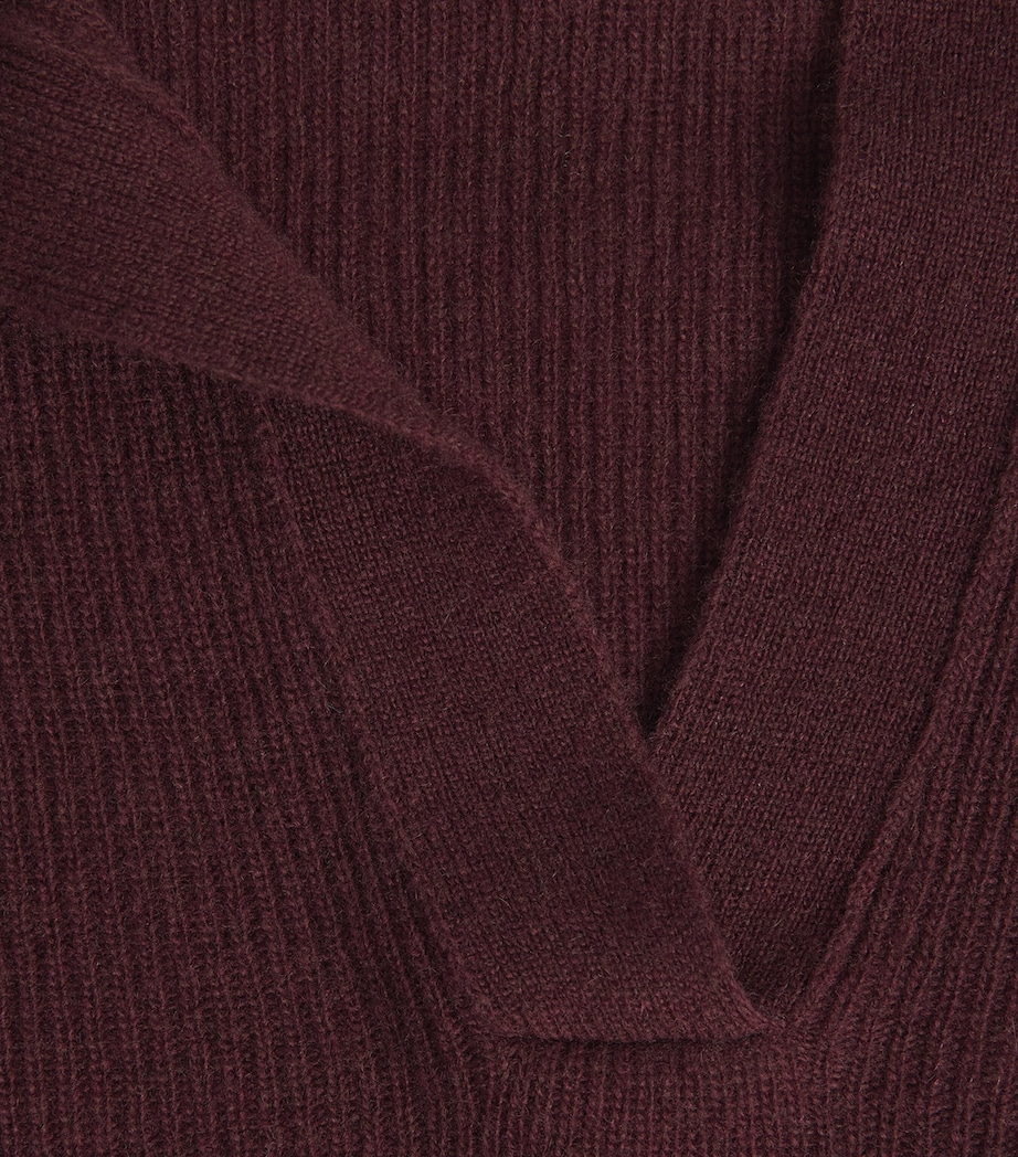 Citizens of Humanity Womens Wool-Cashmere Simone Polo Sweater Burgundy Image 6