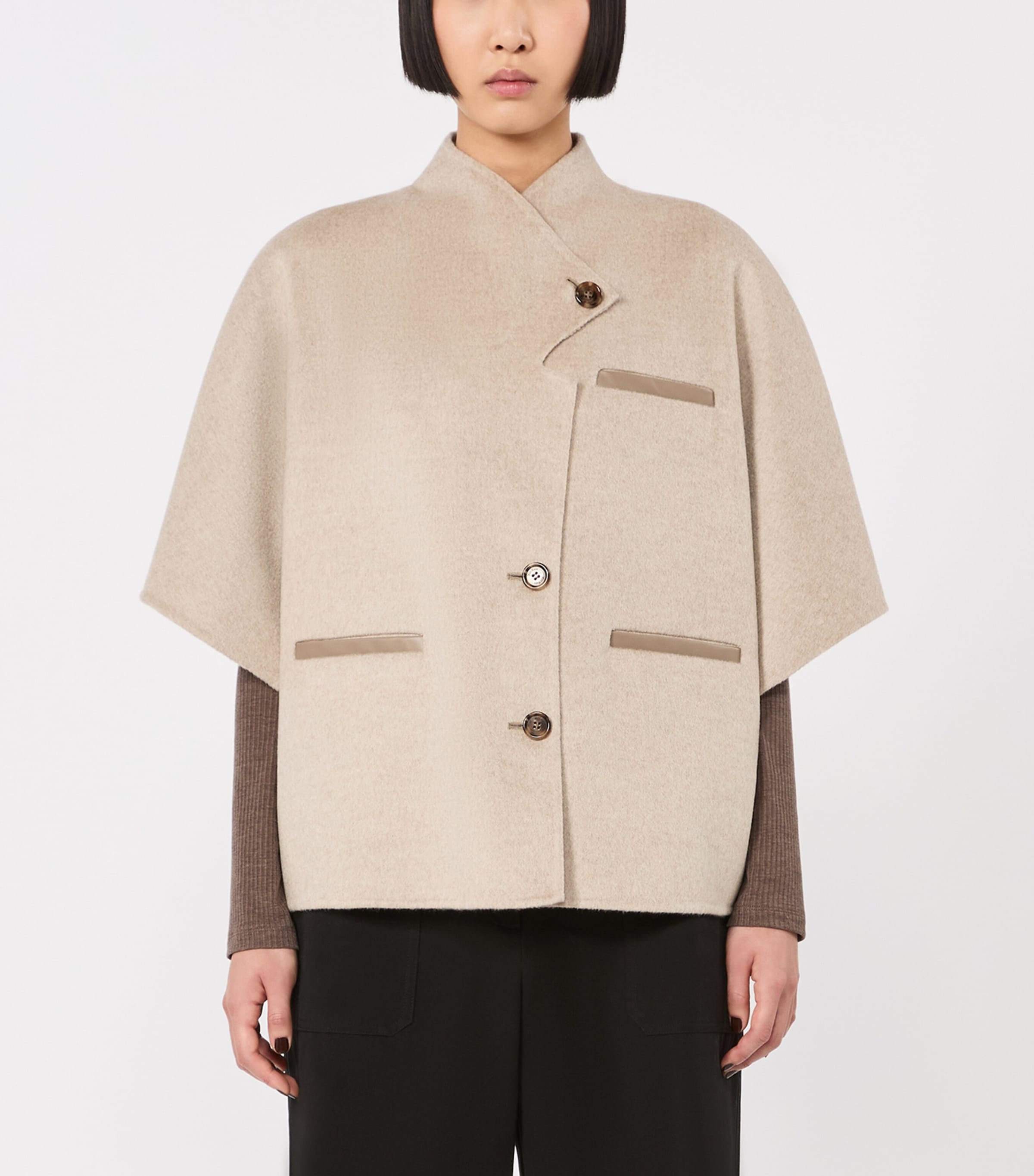 Max Mara Womens Cashmere Cape Stone Image 3