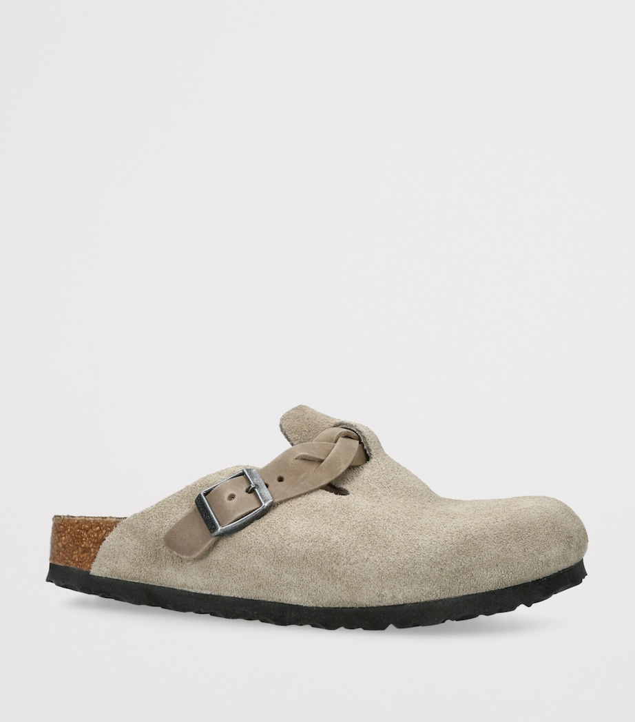 Birkenstock Leather Boston Clogs Taupe Image 3