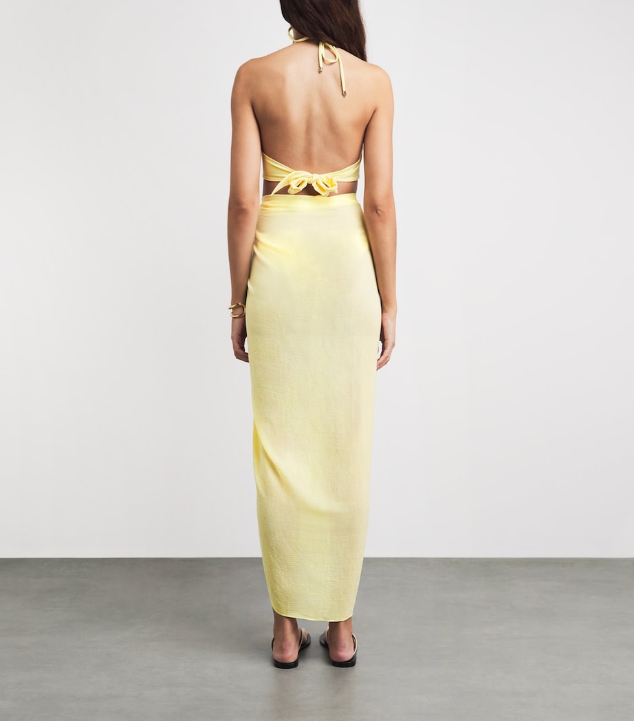 AWAY THAT DAY Womens Paros Sarong Btrcp Yllw Crnkl Li Image 3