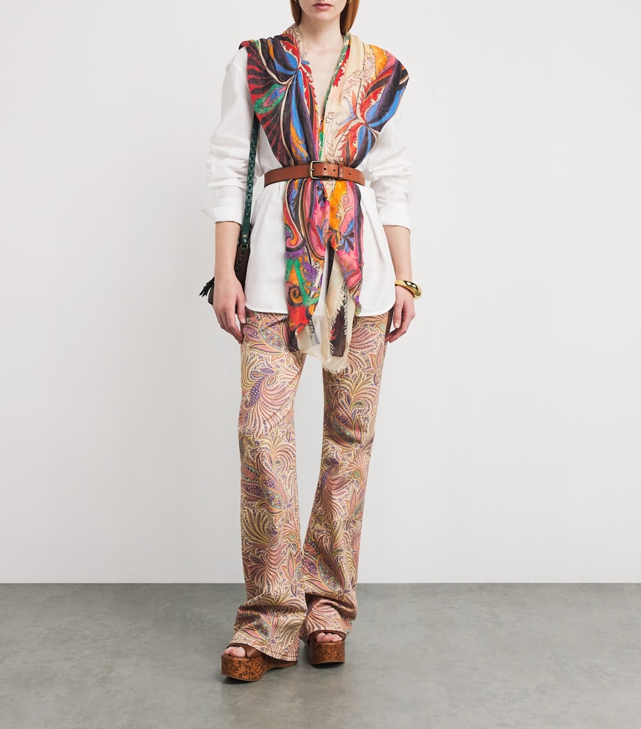 Printed Square Scarf X0804 Image 4