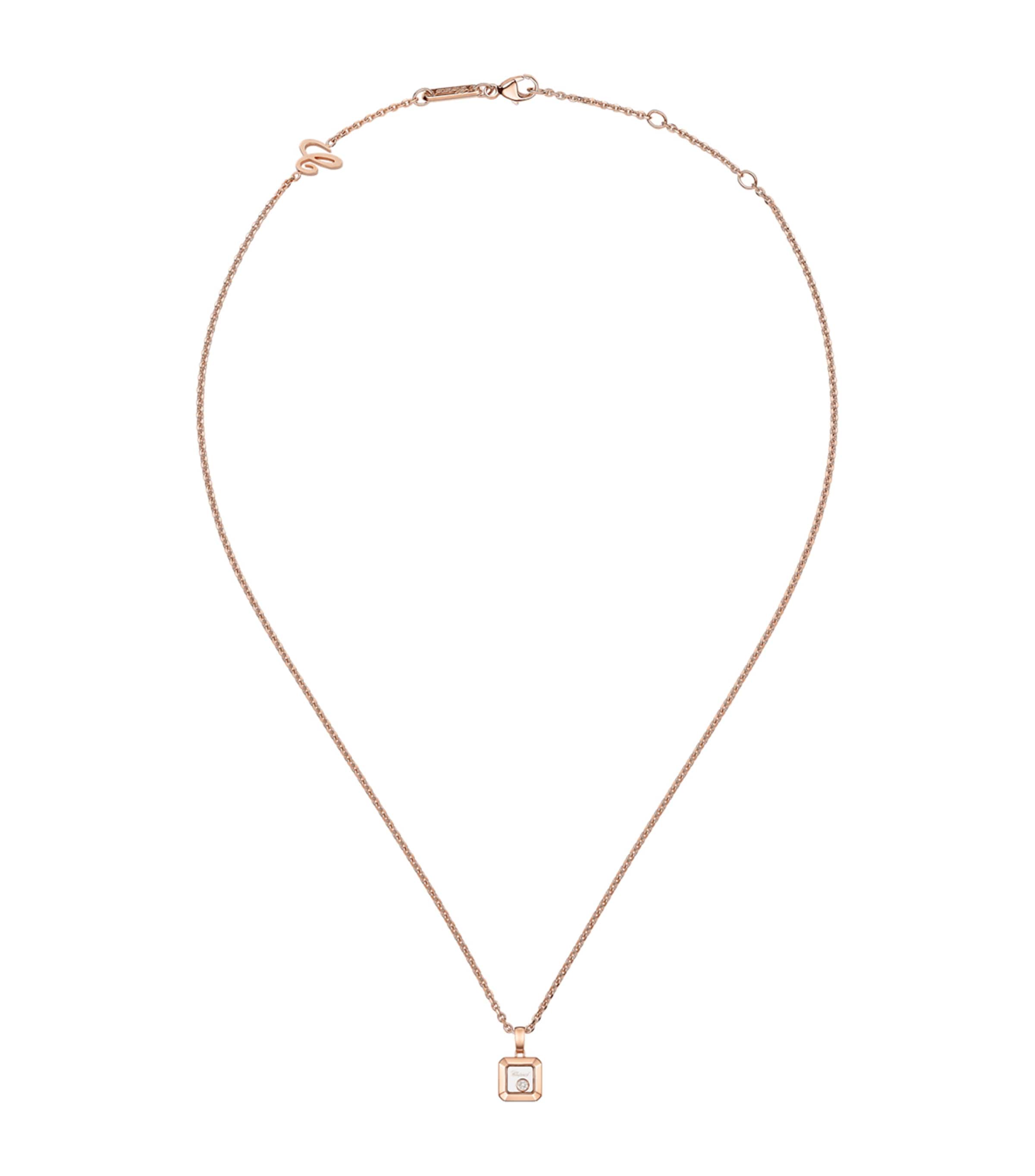 Rose Gold and Diamond Happy Diamonds Icons Pendant Necklace 18K ROSE GOLD Image 1