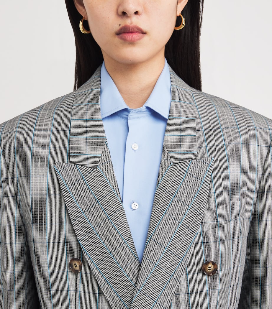 Virgin Wool Check Blazer 9640 BLUE/GREY MULTI Image 6