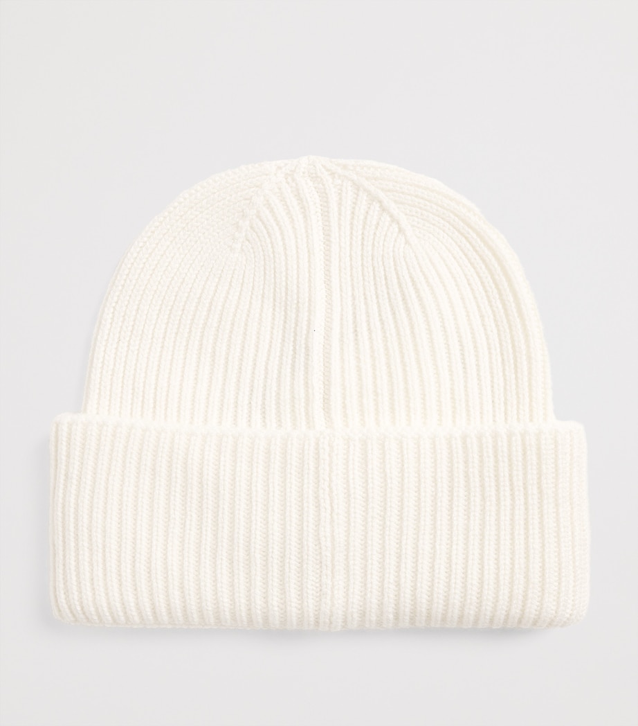Cashmere Embroidered Beanie WHITE Image 2