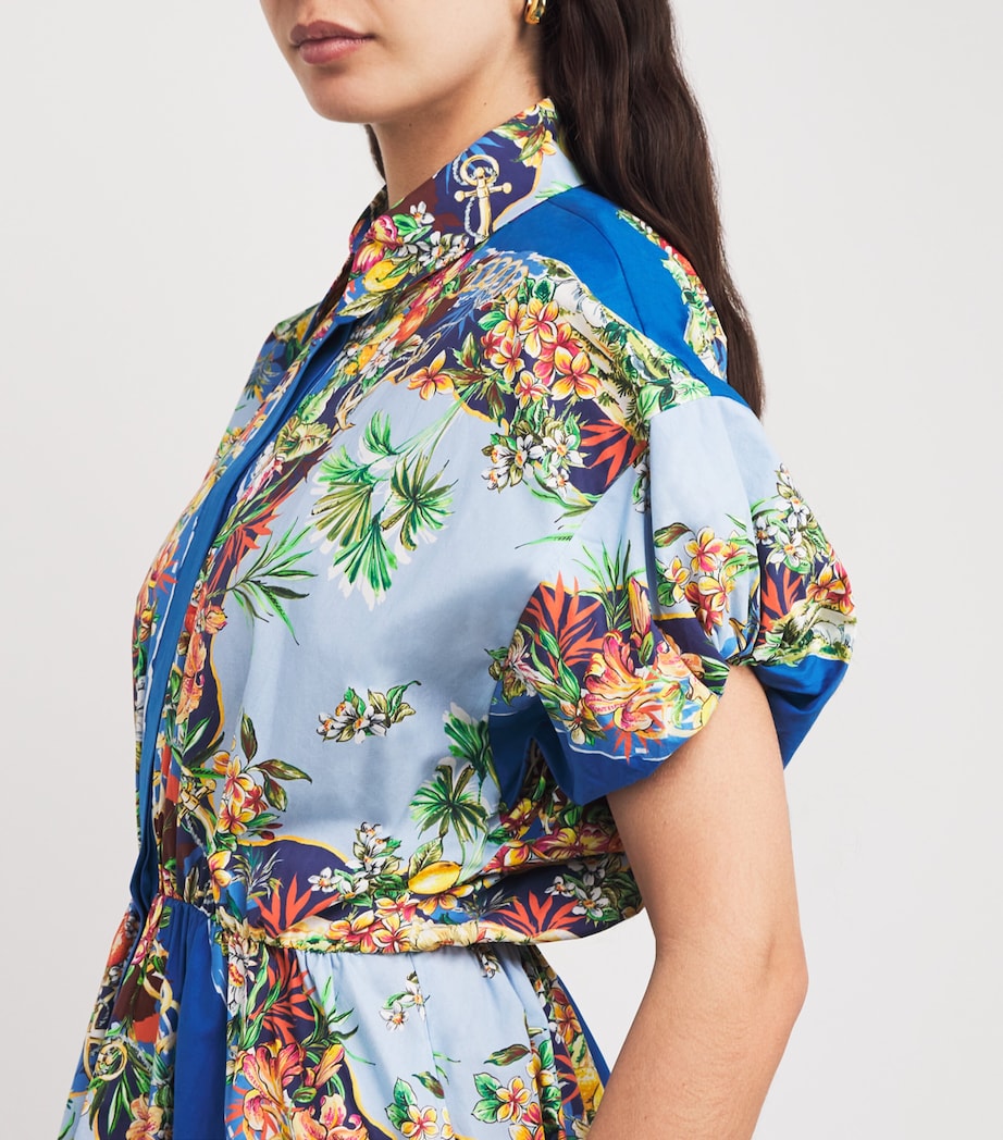 Cotton Floral Midi Dress MULTICOLOR FLORAL Image 6