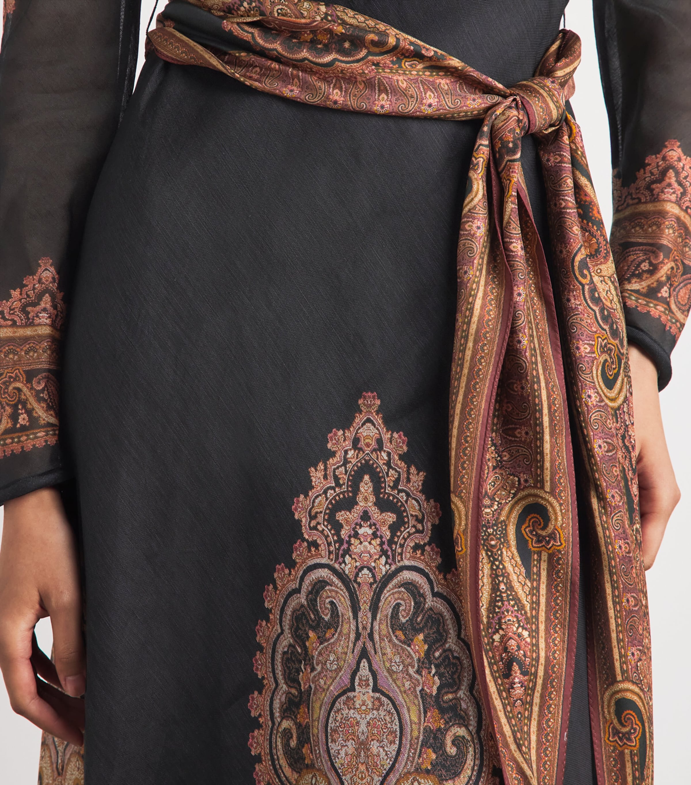 Zimmermann Womens Linen-Silk Ascent Maxi Dress Rose Paisley Image 5
