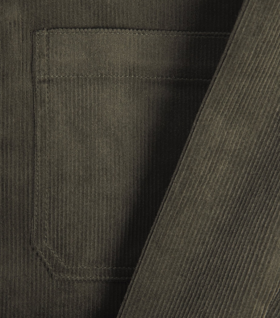 Corduroy Patch-Pocket Shirt Jacket OLIVE BRANCH Image 5