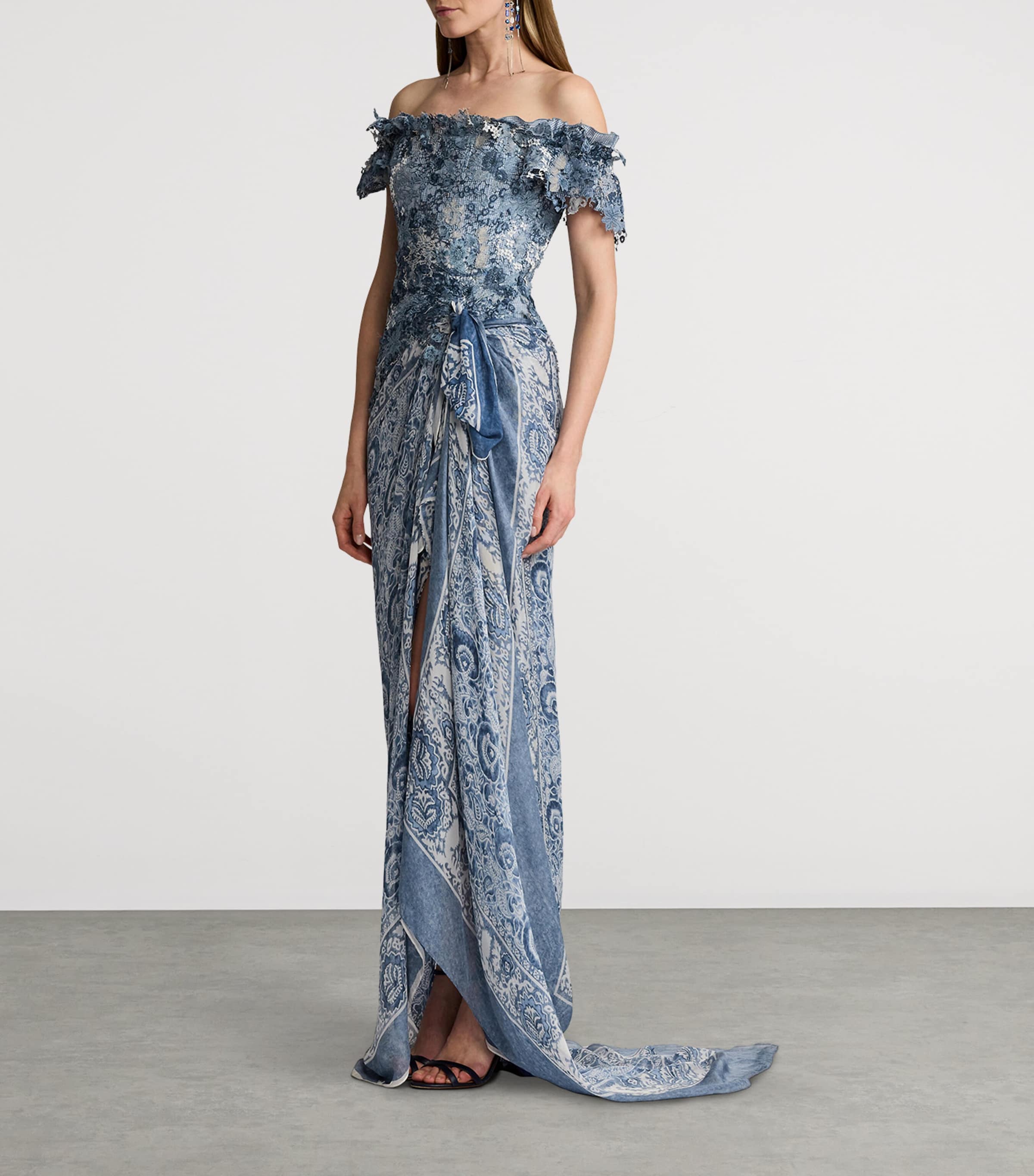 Mulberry Silk Ivanna Dress BLUE MULTI Image 5