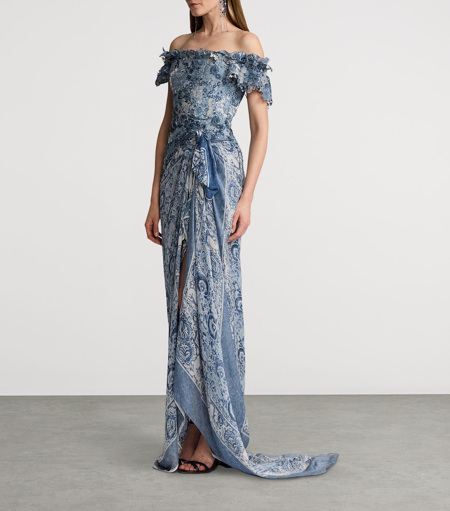 Mulberry Silk Ivanna Dress BLUE MULTI Image 5