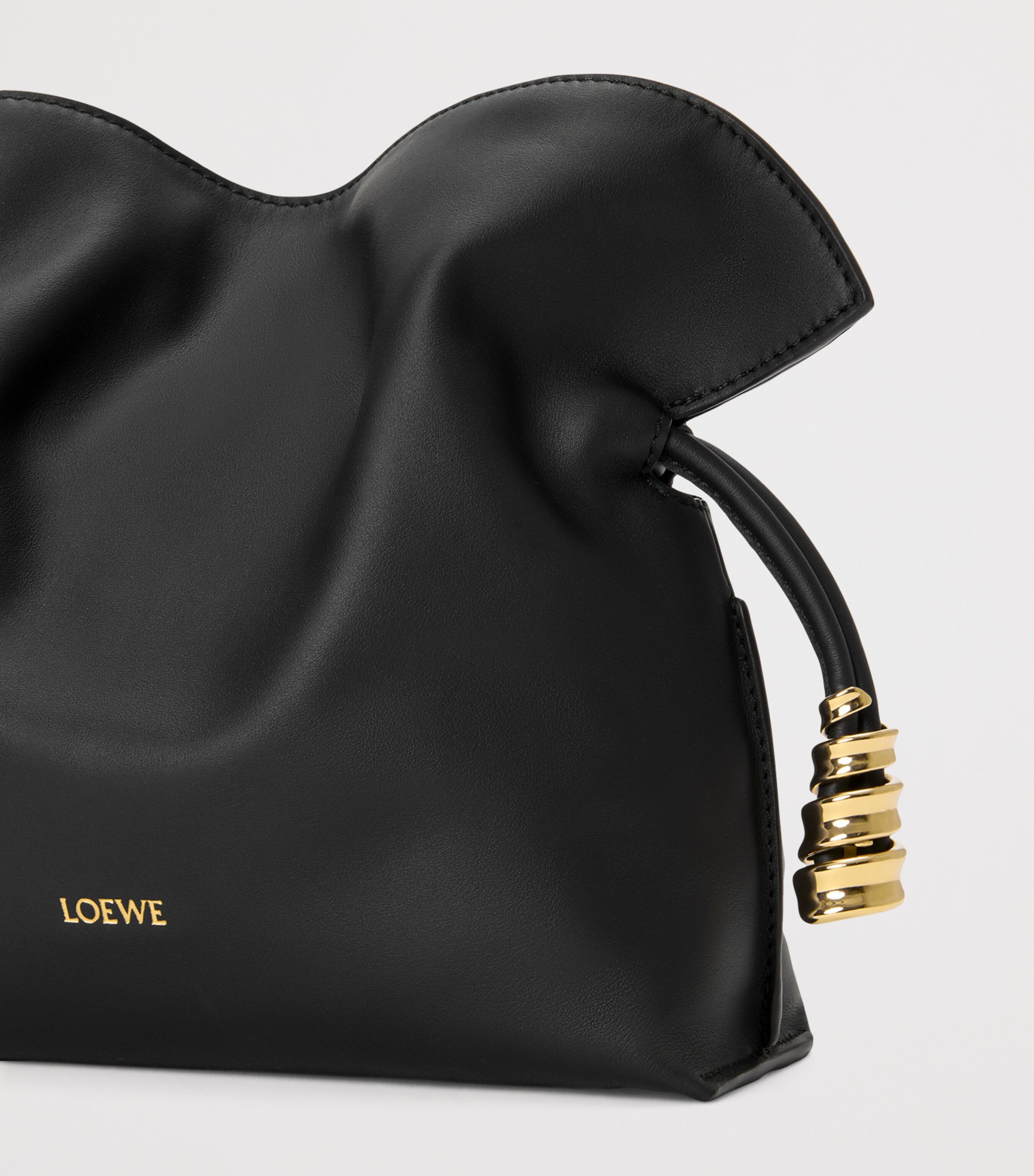 LOEWE Mini Leather Flamenco Purse Black Image 6