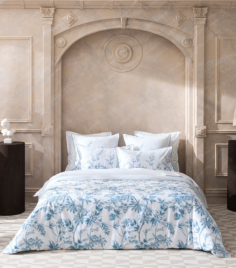Alexandre Turpault Organic Cotton Amboise Super King Duvet Cover (260cm x 220cm) Medium Blue Image 4