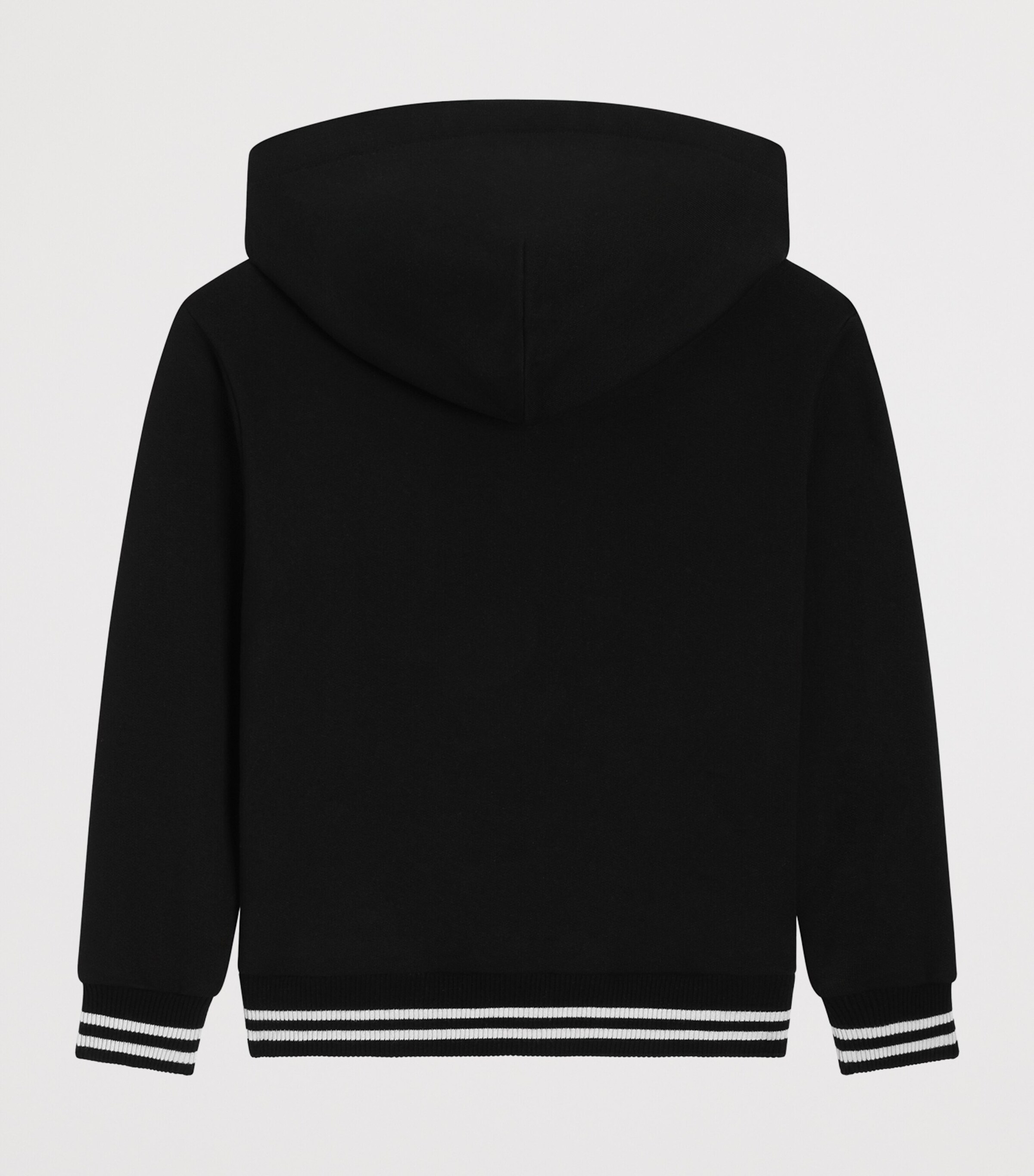 Dolce&Gabbana Kids Cotton Logo Zip-Up Hoodie (8-12+ Years) Black Image 2