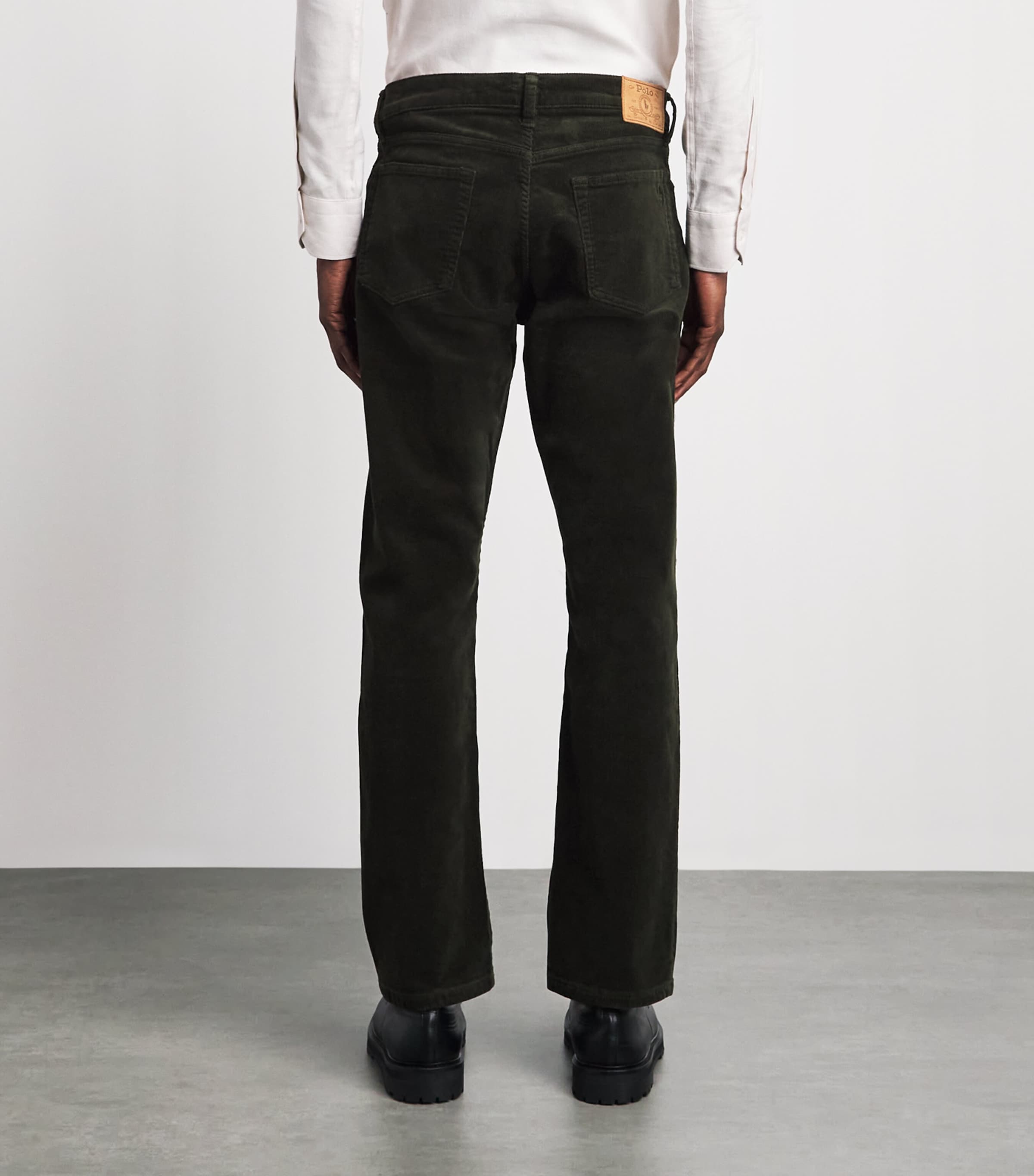 Polo Ralph Lauren Mens Stretch-Cotton Corduroy Hampton Straight Trousers Estate Olive Image 5