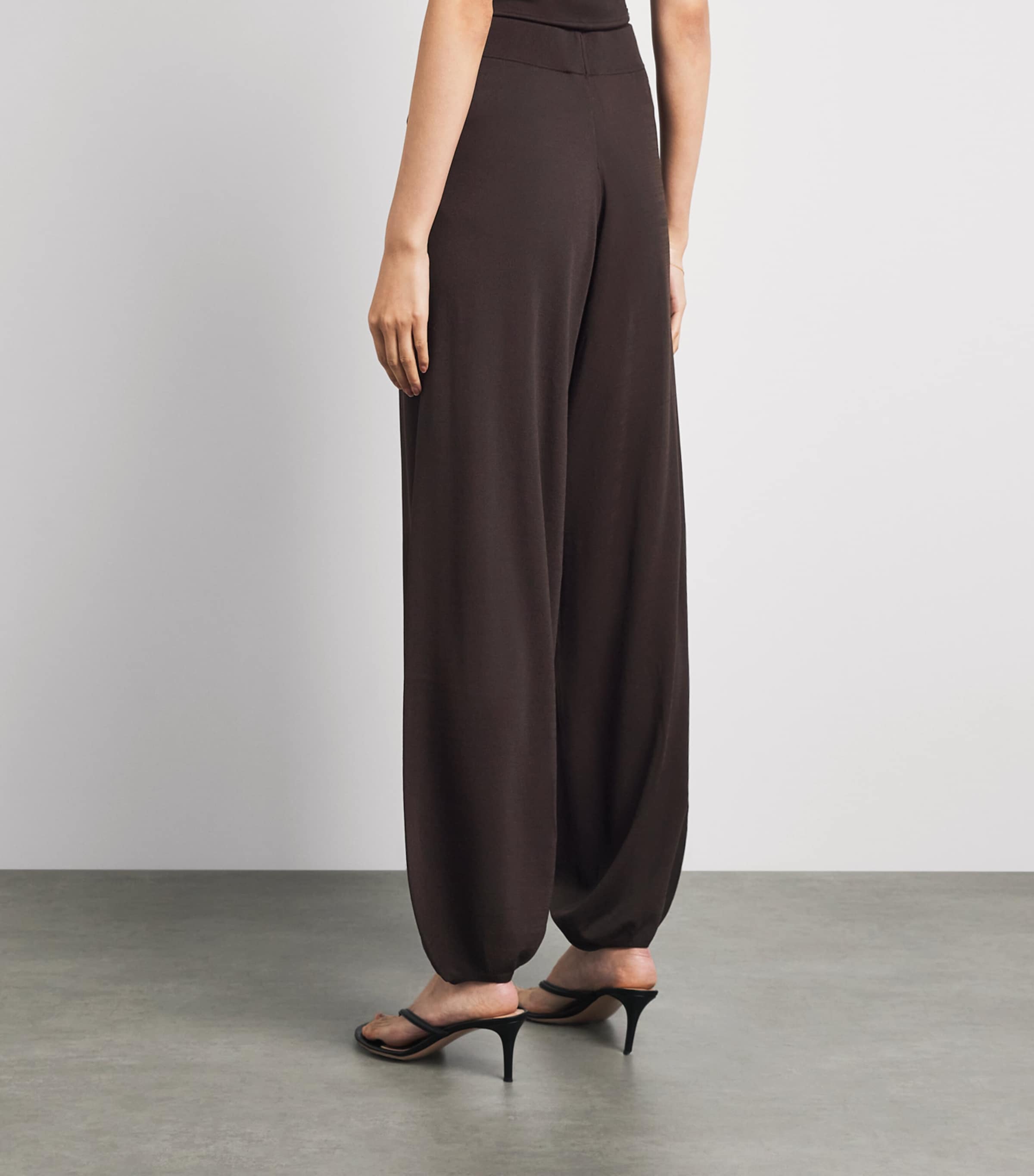 Herskind Womens Merino Clark Wide-Leg Trousers Coffee Image 5