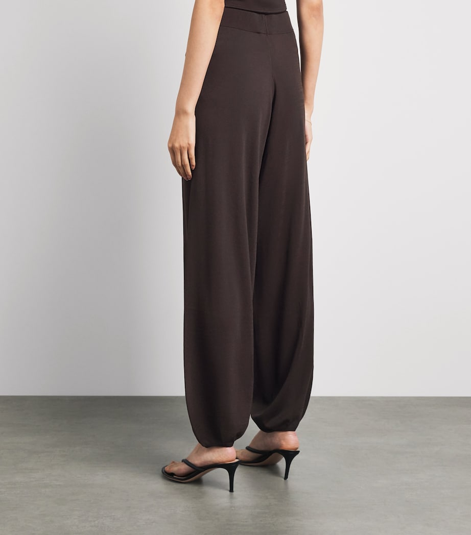 Herskind Womens Merino Clark Wide-Leg Trousers Coffee Image 5