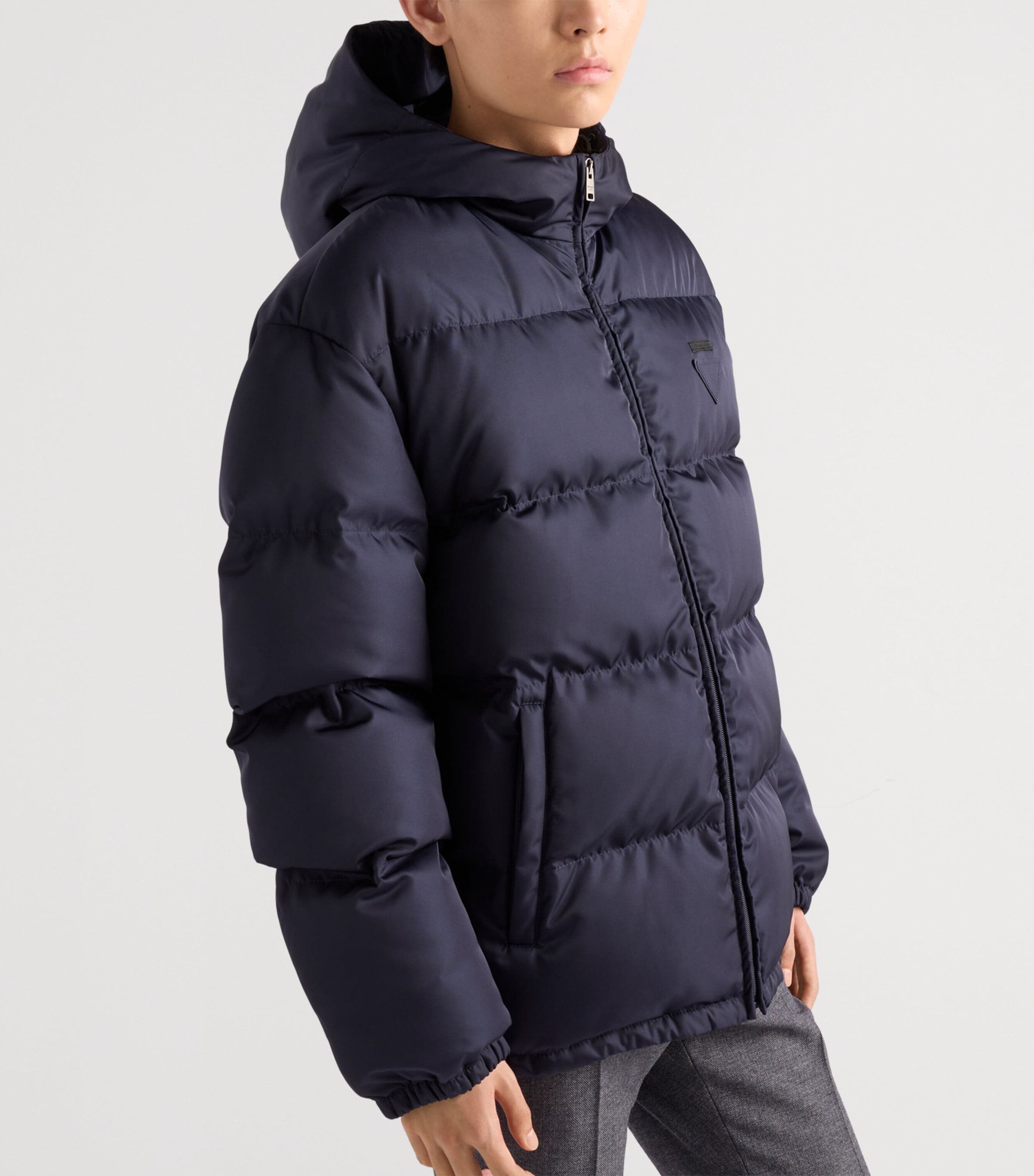Re-Nylon Logo Puffer Jacket F0SVF Image 3