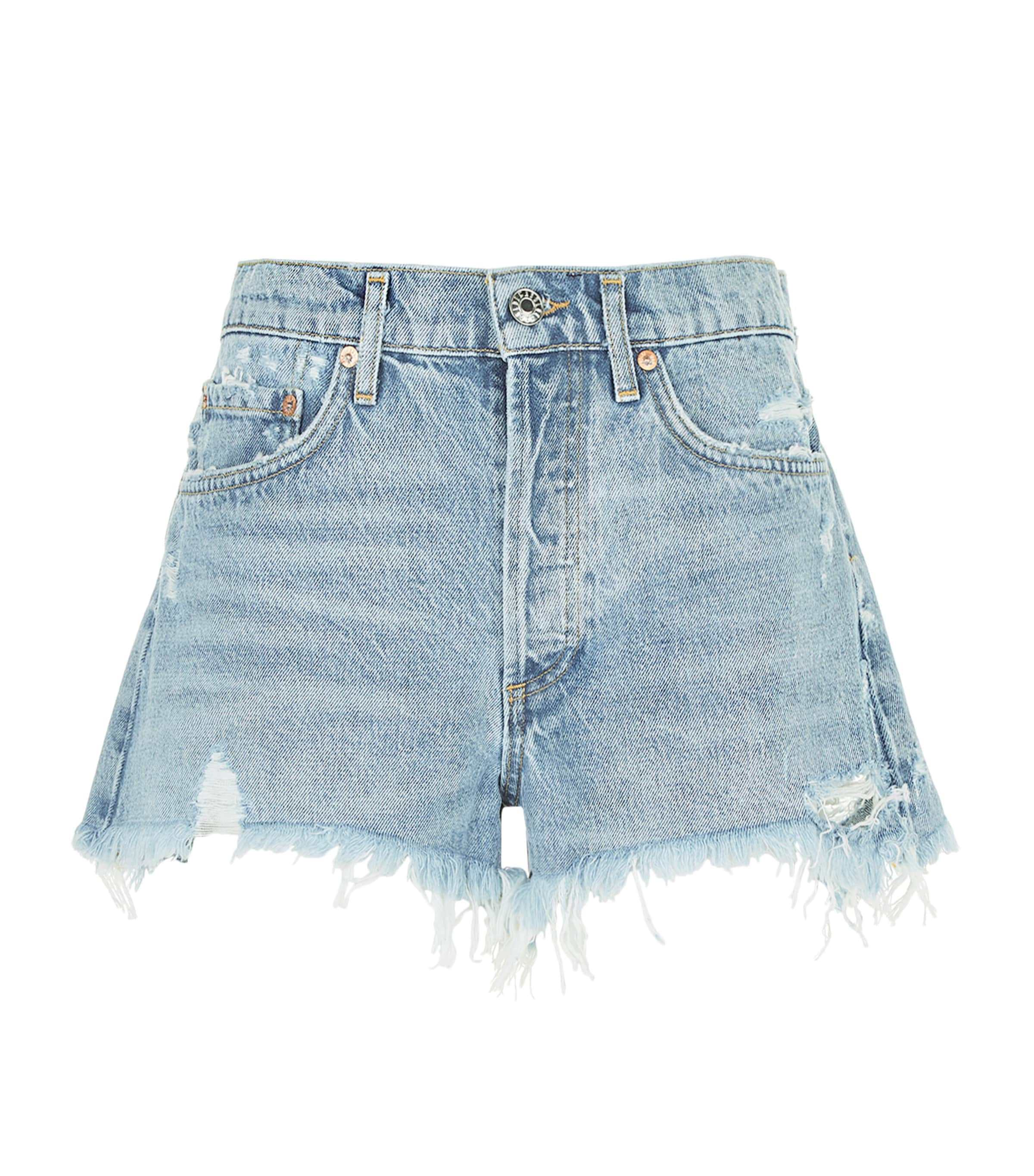 AGOLDE DISTRESSED PARKER SHORTS 