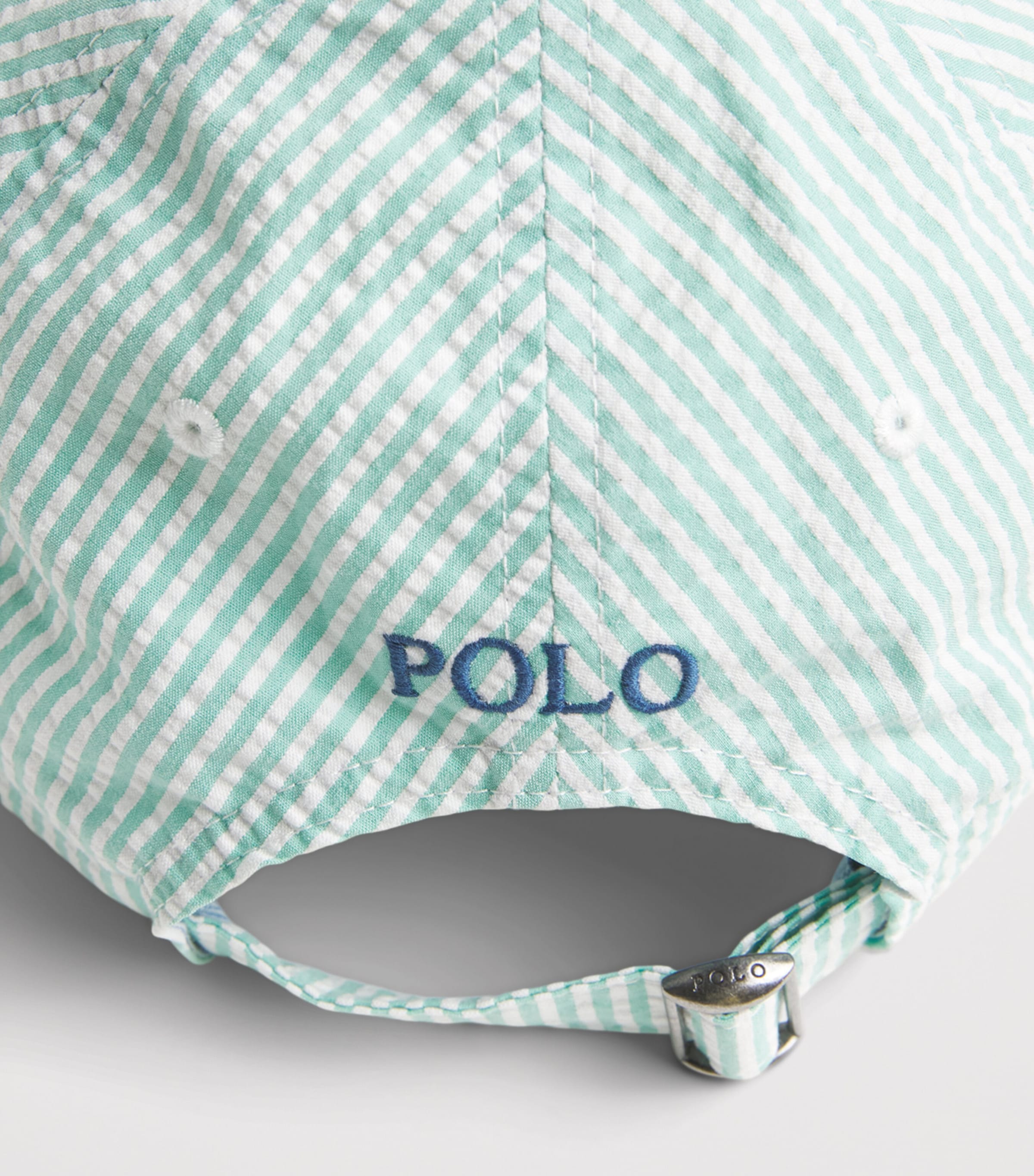 Polo Ralph Lauren Seersucker Stripe Polo Pony Cap Key West Seersucker Image 4