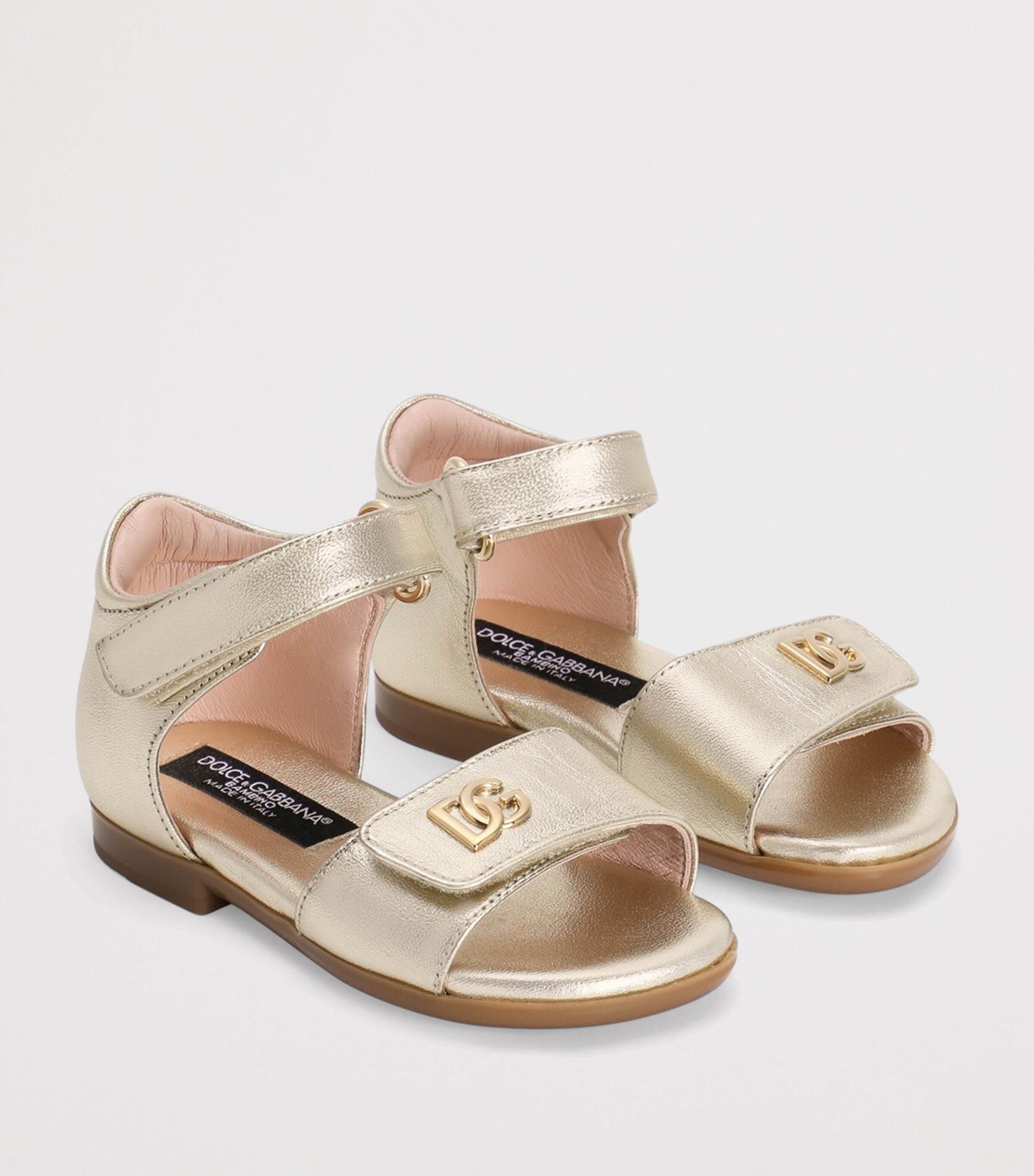 Dolce&Gabbana Kids Metallic Leather Sandals Image 2