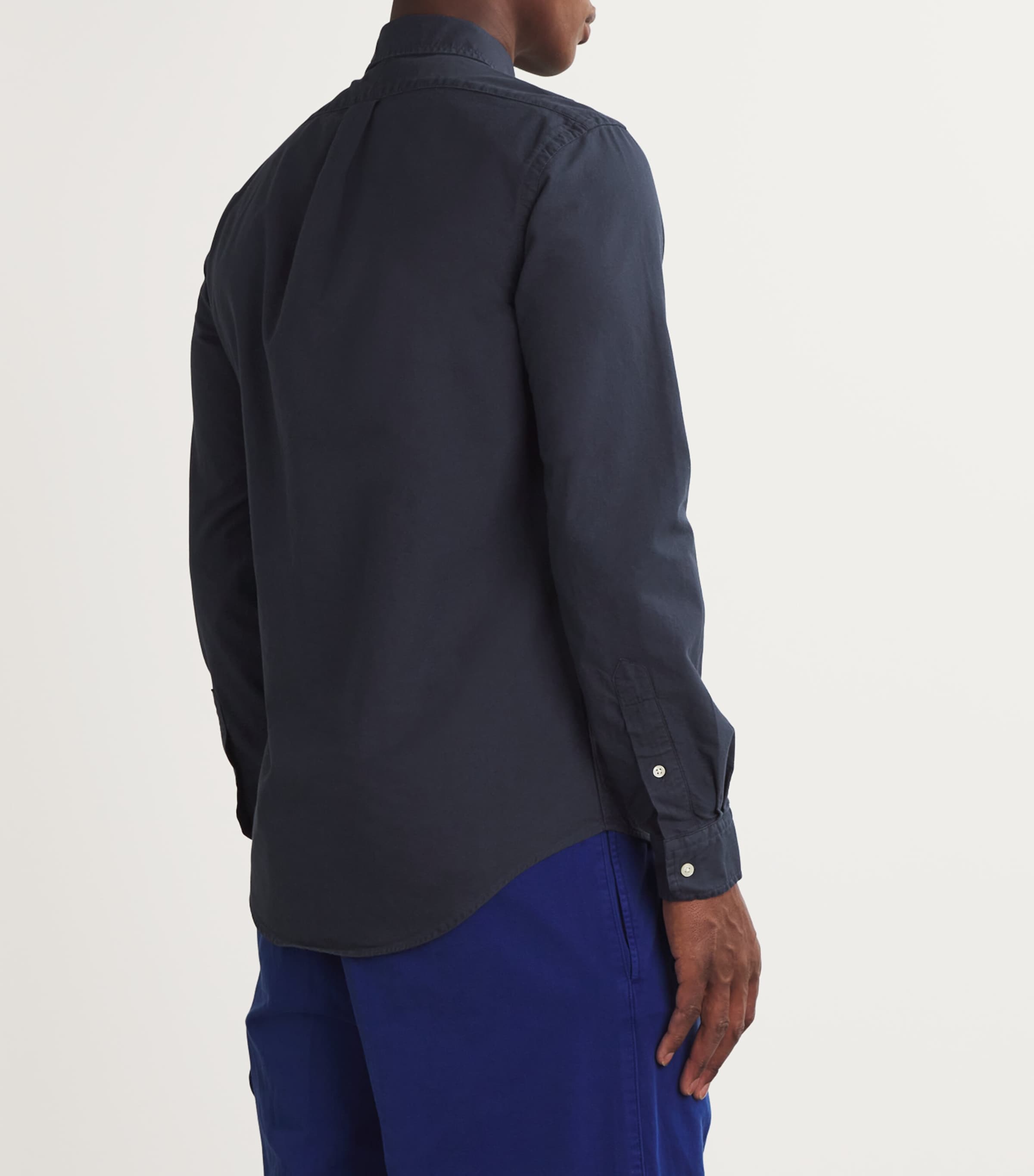 Polo Ralph Lauren Mens Cotton Logo-Embroidered Shirt Rl Navy Image 4
