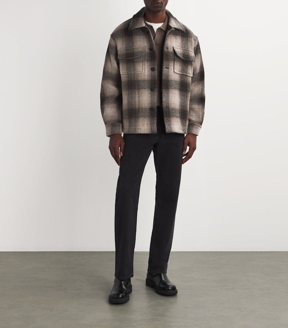 Wool-Blend Plaid Jacket BROWN PLAID Image 2