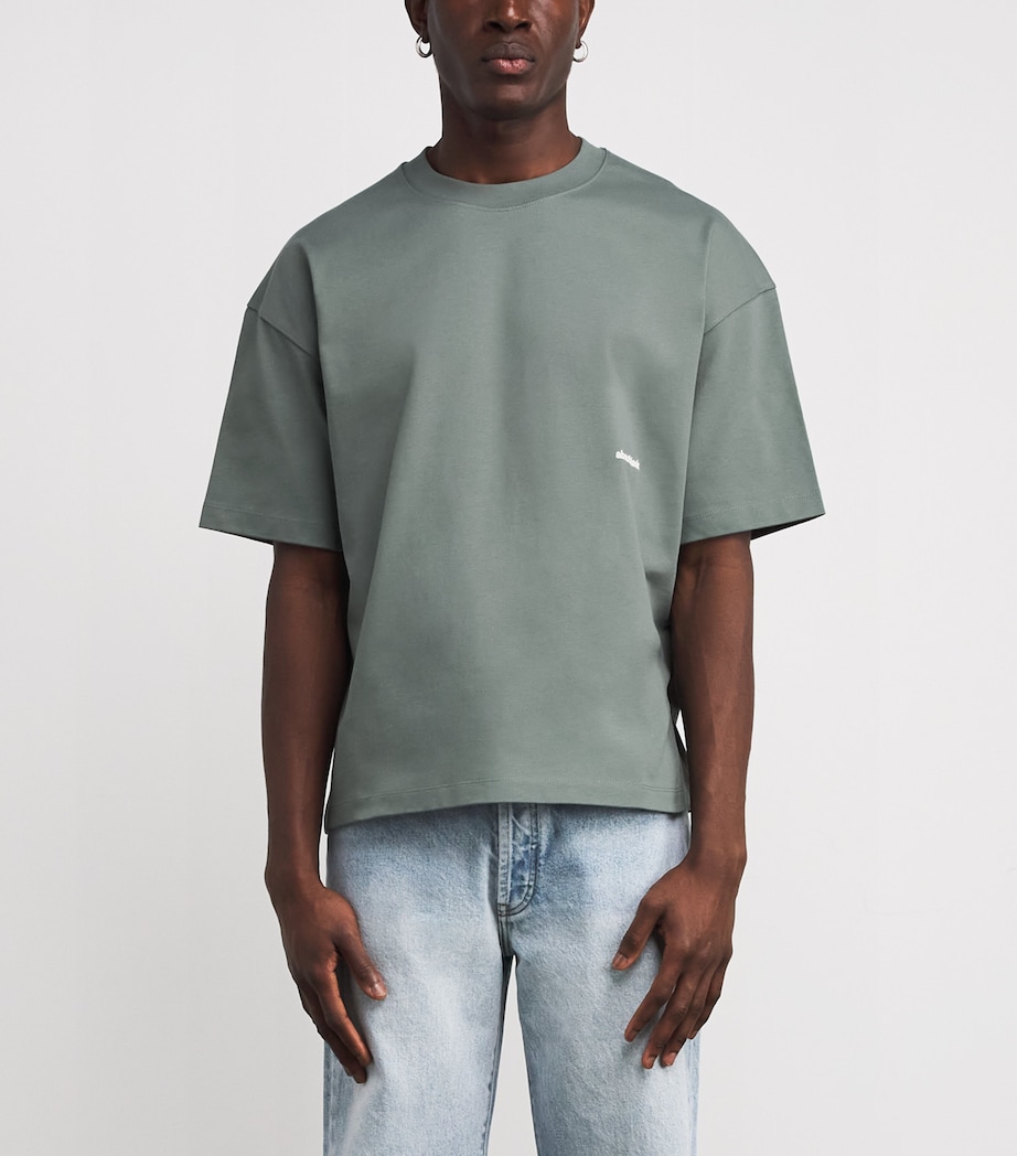 Cotton Back Emblem T-Shirt SAGE/ECRU Image 3