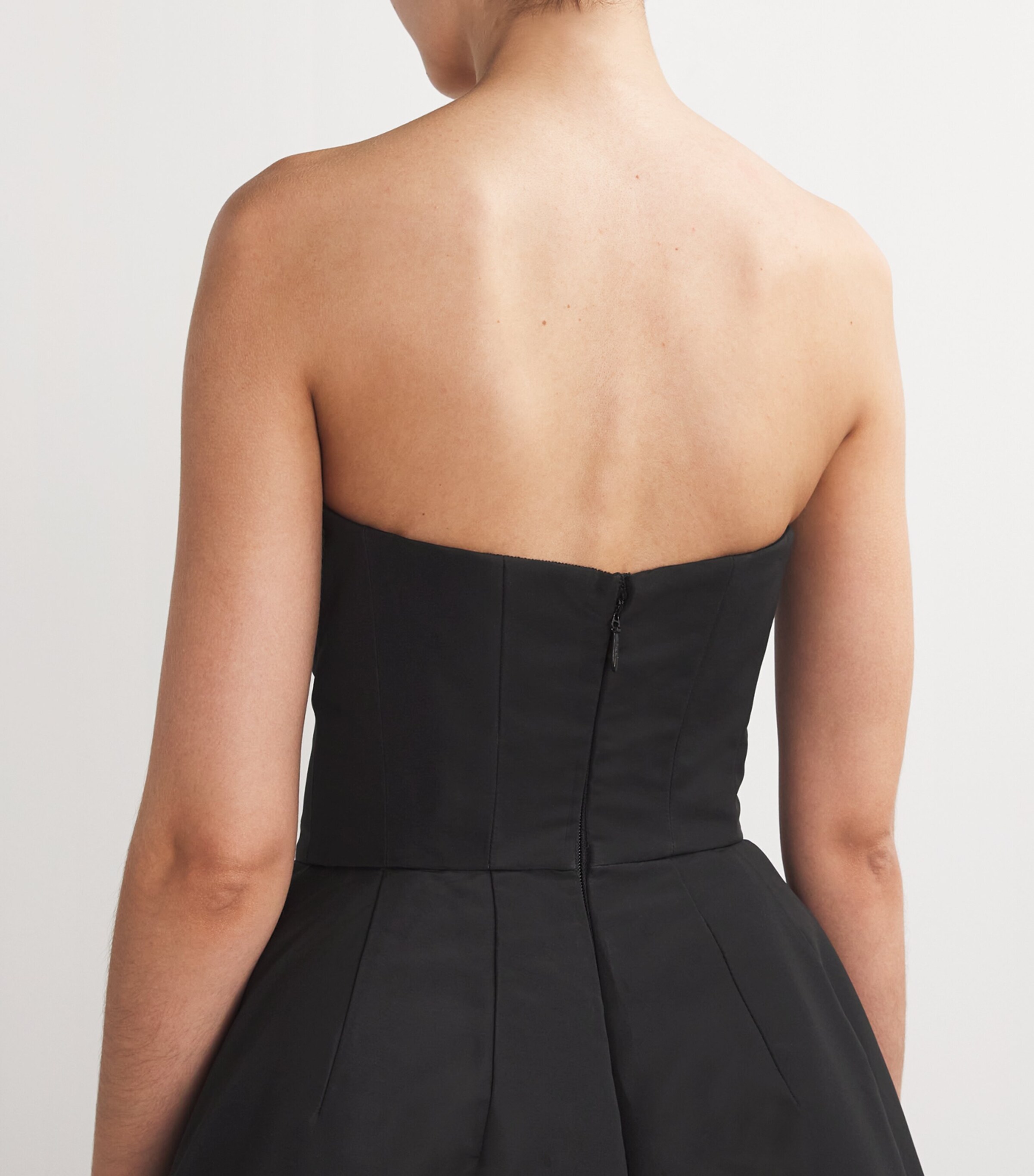 Monique Lhuillier Black Strapless Draped-Neckline Ball Gown | Harrods US