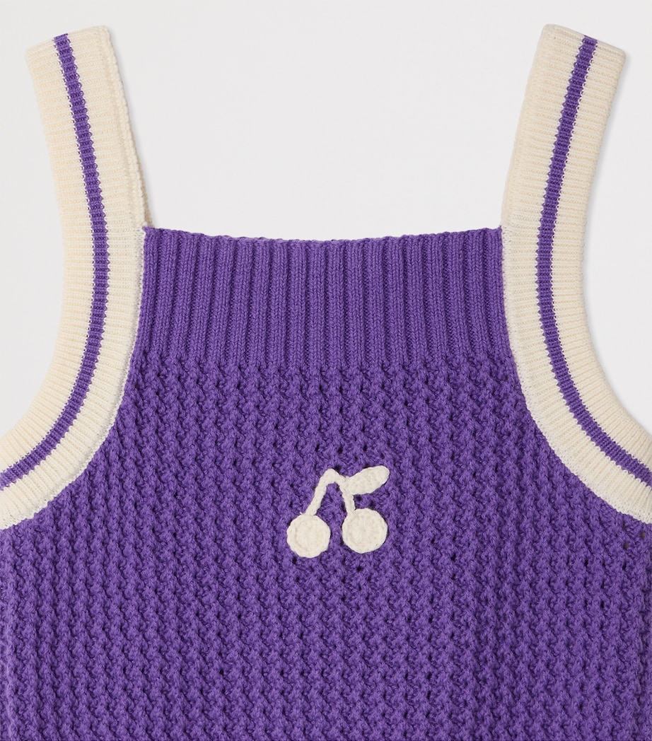 Bonpoint Cotton Lily Tank Top (4-8 Years) Rayures Violet Image 3