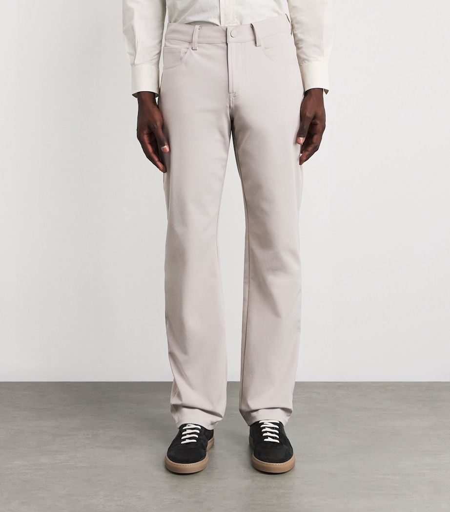 The Straight Trousers U71LV DBLE KNIT STN Image 3