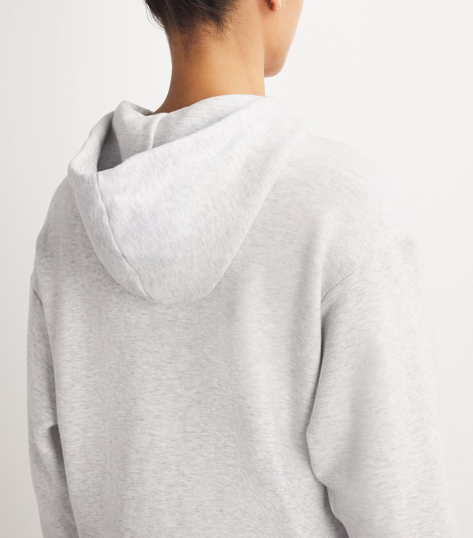 Skims Womens Fleece Classic Hoodie Light Heather Grey Image 6
