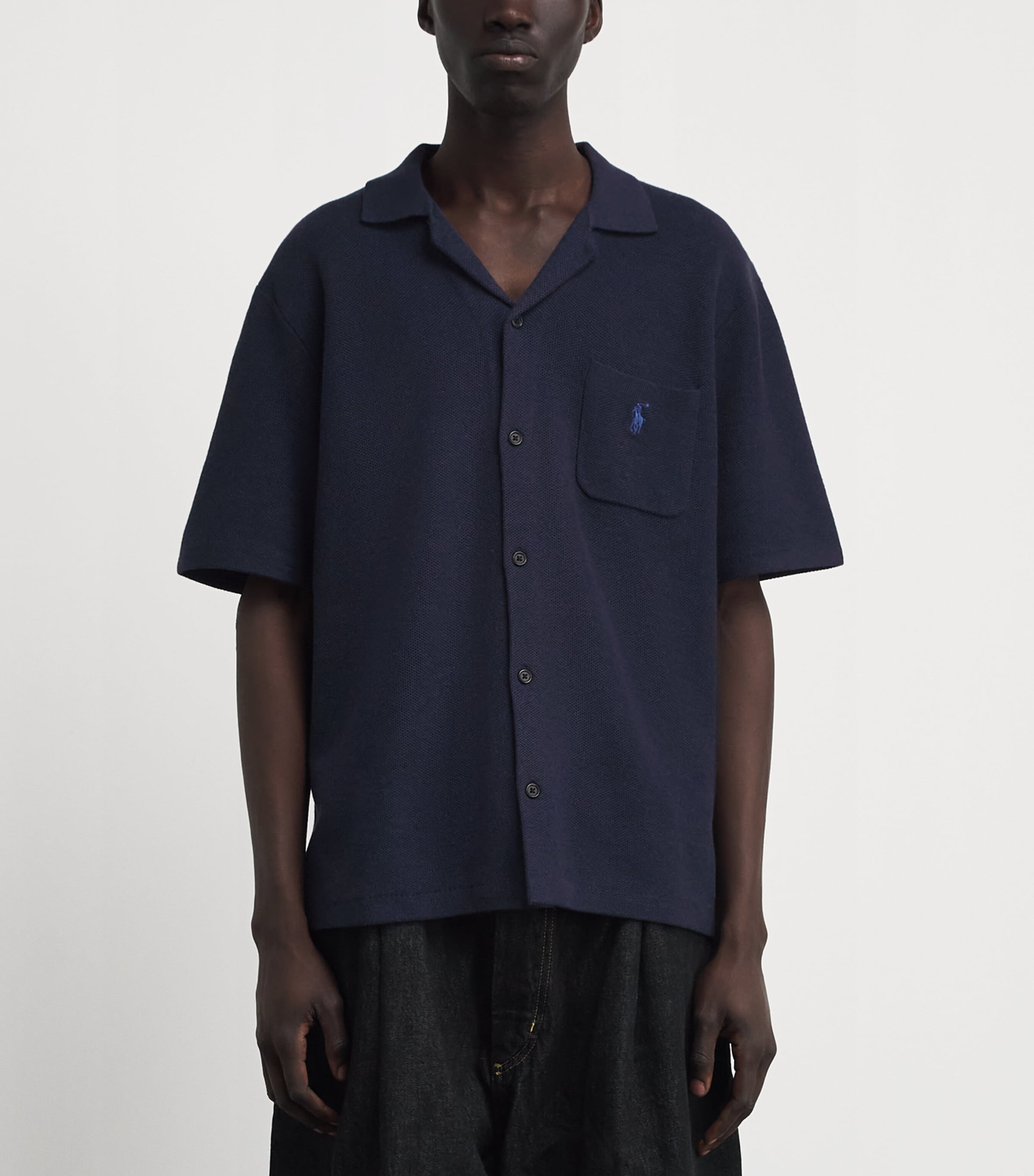 Polo Ralph Lauren Mens Cotton Piqué Shirt Navy Hthr Image 4
