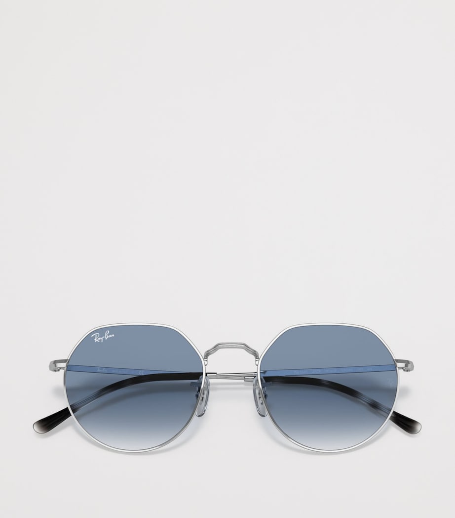 Ray-Ban Metal Jack Round Sunglasses Silver Image 4