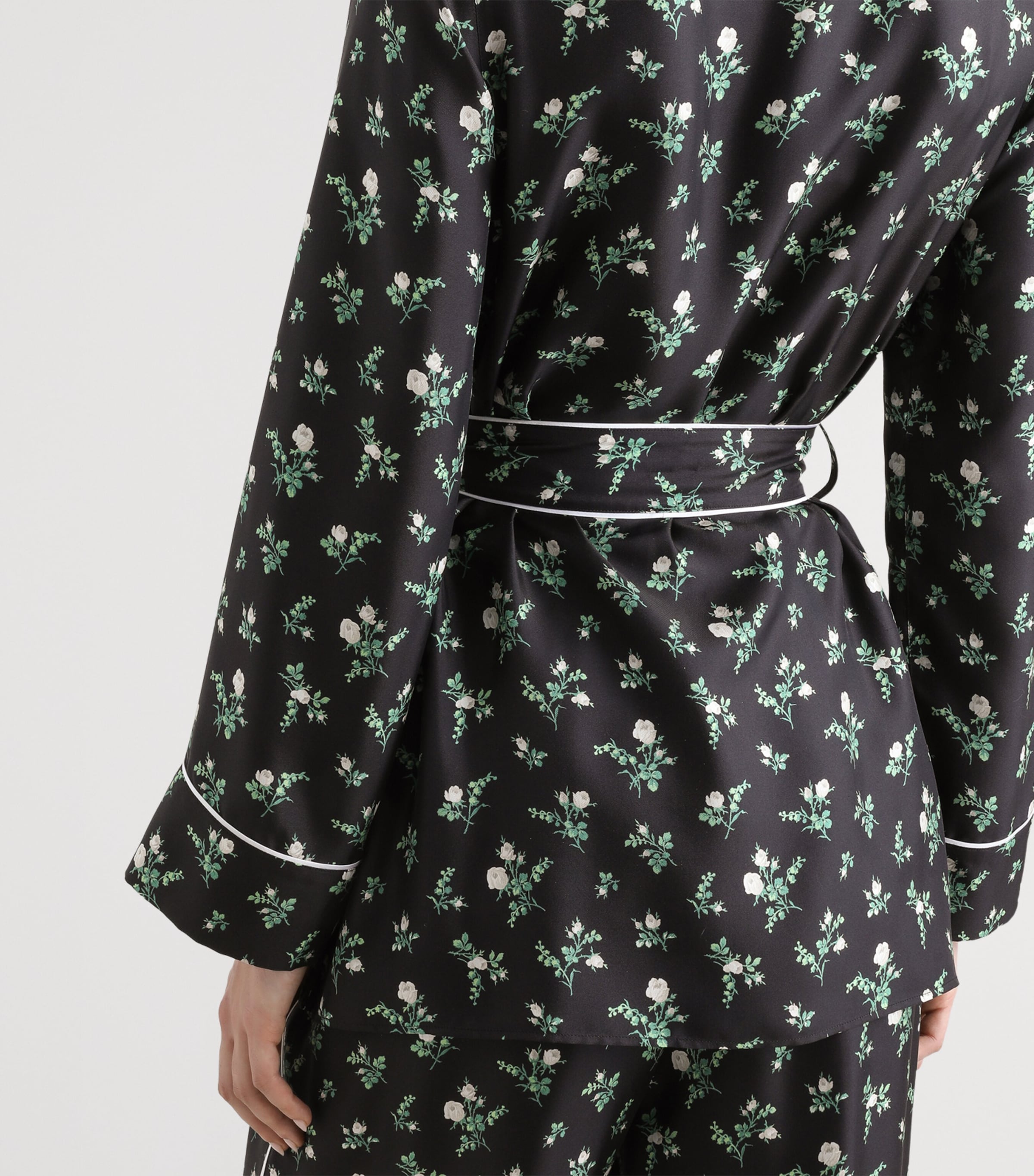 Dolce&Gabbana Womens Silk Floral Belted Shirt Ros/mugh Bco F Image 6